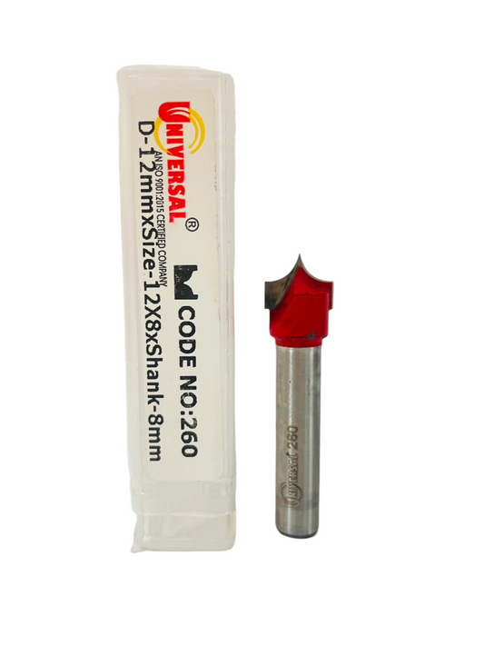 UNIVERSAL (CODE 260) 12mm x 8mm OVOLO CNC ROUTER BIT