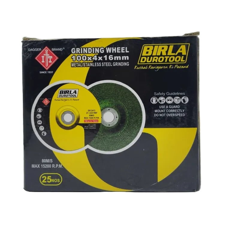 4" GRINDING WHEEL (GREEN) - BIRLA DUROTOOL