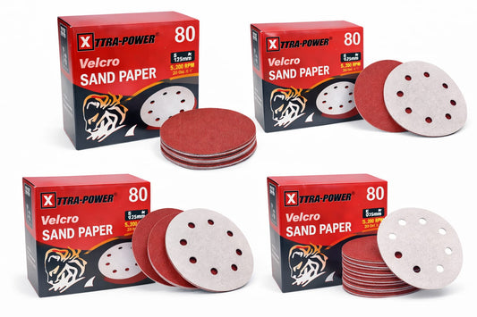 5" SAND PAPER WITH VELCRO-XTRA POWER (PACK OF 25)